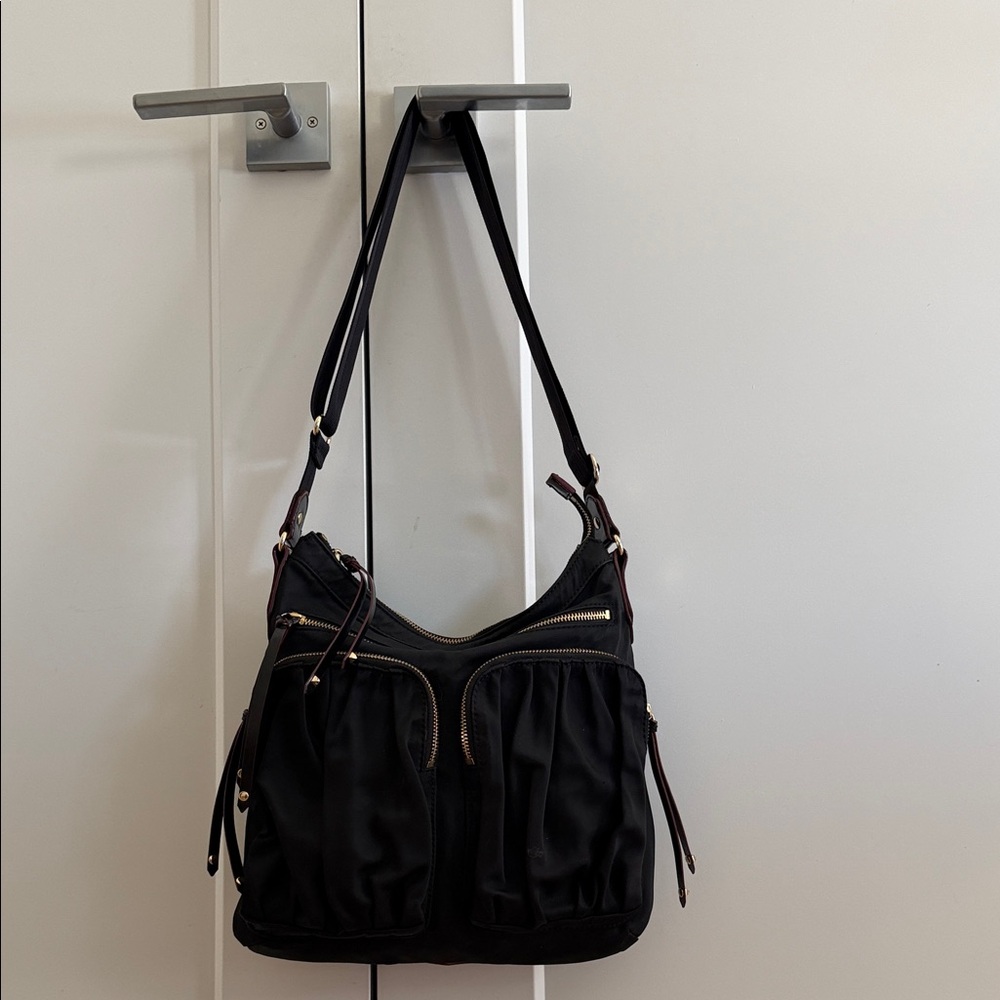 MZ Wallace Mia Bedford Black Crossbody Bag